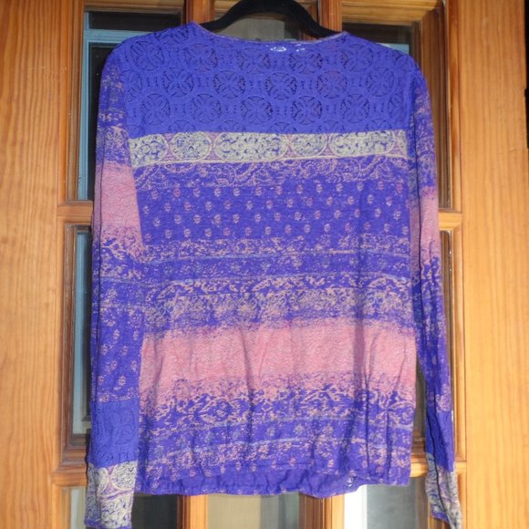 RuffHewn Purple/Pink Top with Lace - Size PL - Picture 4 of 6